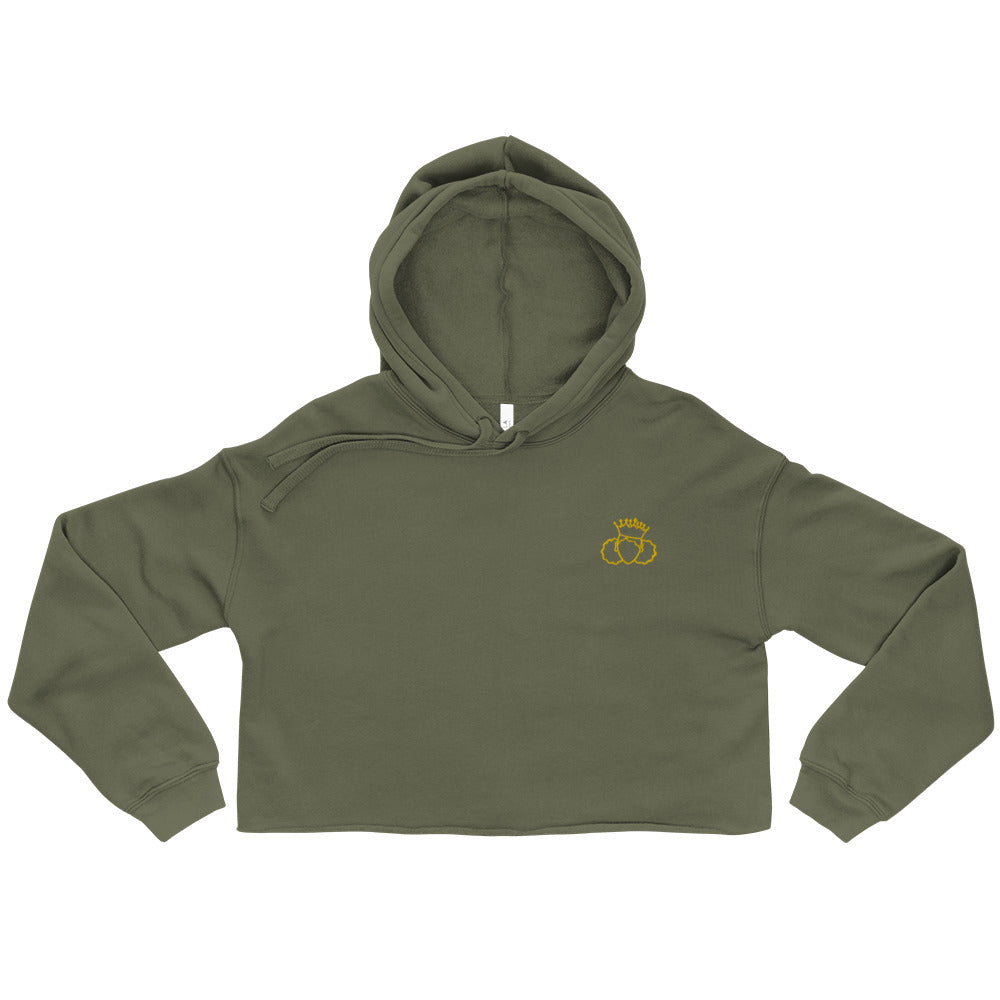 Gold logo "Princess Glow" Cropped Hoodie