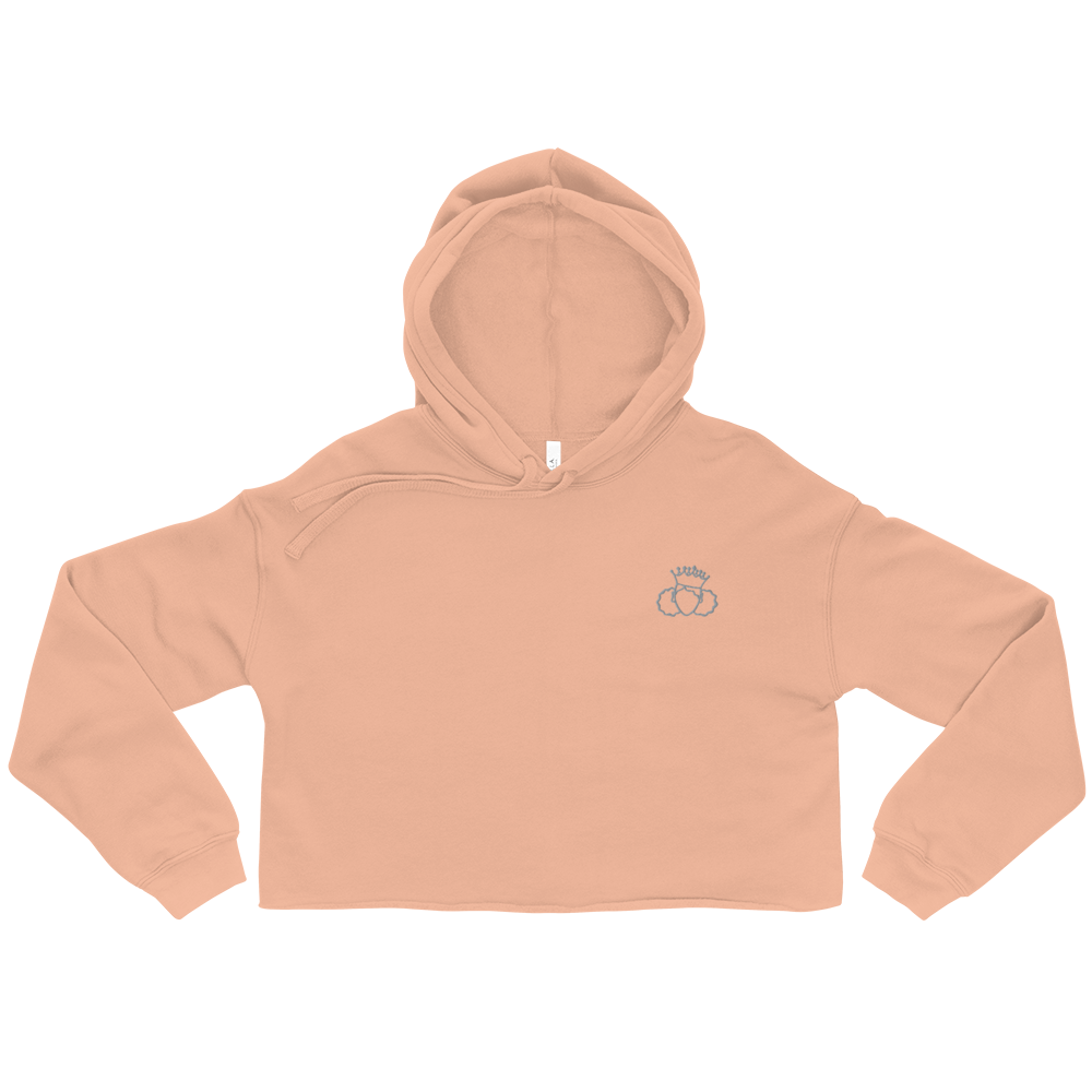 Grey logo “Princess Glow" Cropped Hoodie