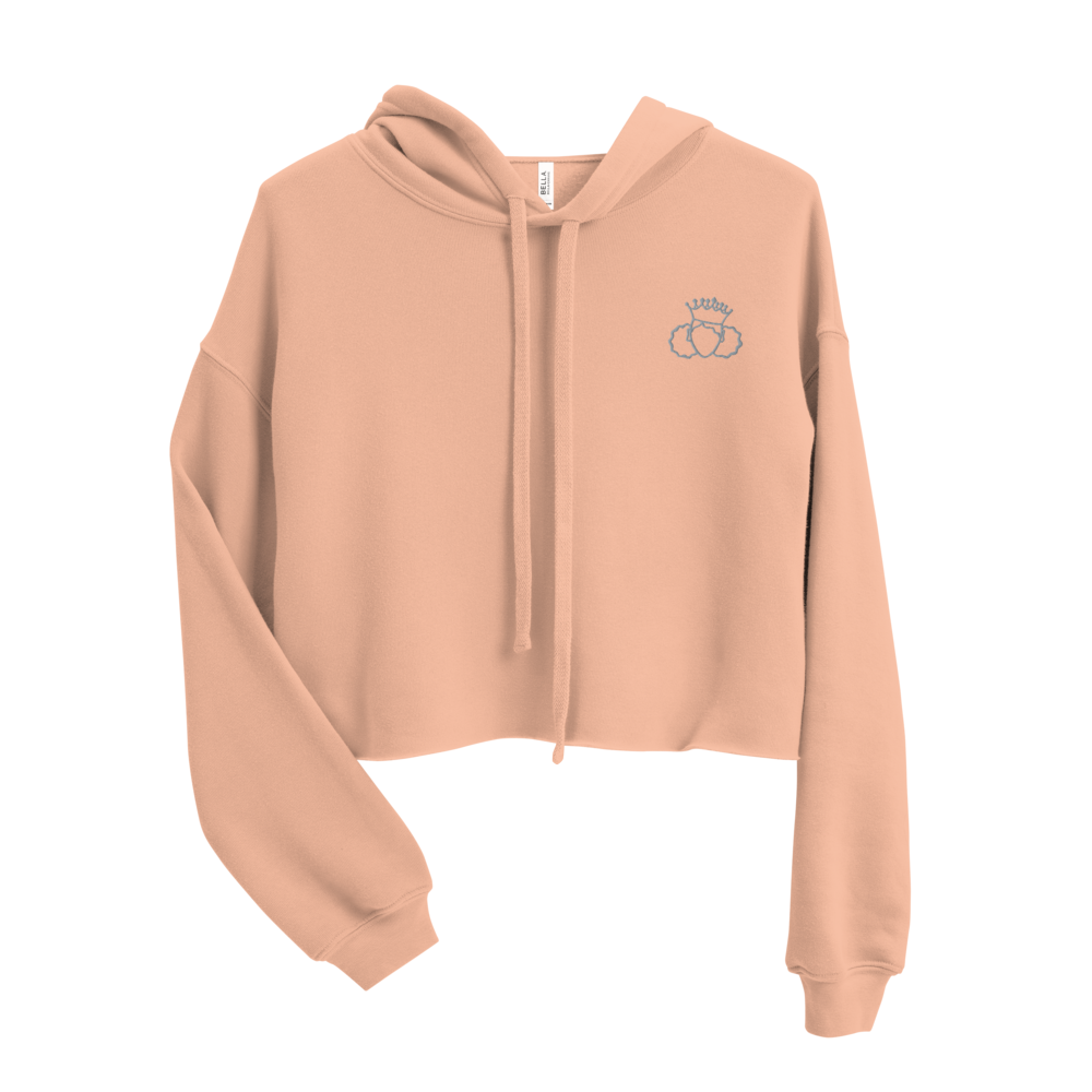 Grey logo “Princess Glow" Cropped Hoodie