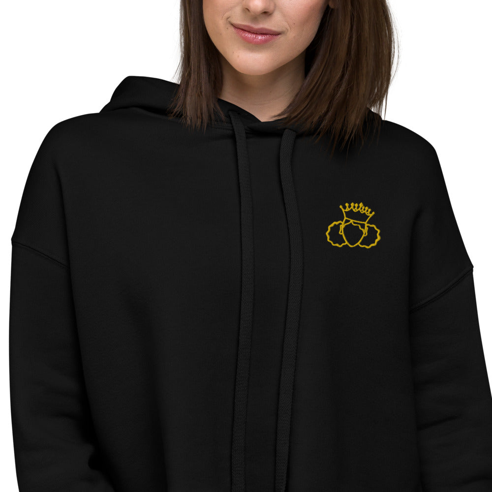 Gold logo "Princess Glow" Cropped Hoodie